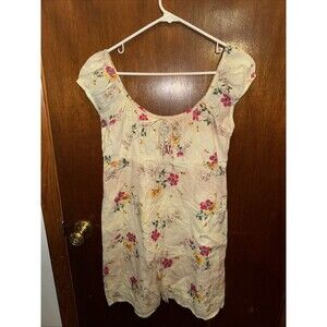 Urban Outfitters Womens White Floral Babydoll Dress Size Medium